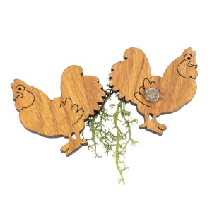Holz Magnet in Huhn Form | Eiche geölt FSC® zertifiziert