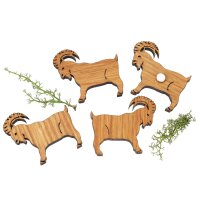 Holz Magnet in Steinbock Form | Eiche geölt FSC®...