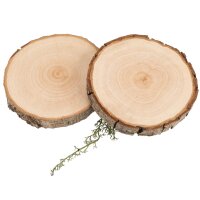 Baumscheibe aus Erle 12 - 14 x 1,5 cm - Rindenscheibe rund