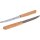 Knife - wooden handle - serrated edge - 21 cm