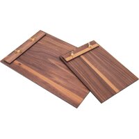 Clipboard with wooden clamp on wing nut made of oiled walnut wood