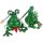 Swinging figures / bouncy animals made of wood - Frog green