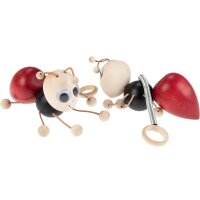 Schwingfiguren / Hüpftiere aus Holz - Ameise rot /...