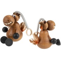 Schwingfiguren / Hüpftiere aus Holz - Pferd braun