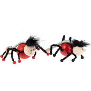 Schwingfiguren / Hüpftiere aus Holz - Spinne