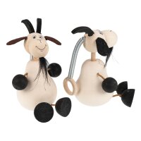 Schwingfiguren / Hüpftiere aus Holz - Ziege aus Ahorn