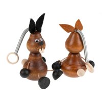 Schwingfiguren / Hüpftiere aus Holz - Hase...