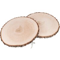 Baumscheibe aus Erle 40 - 46 x 3 cm - Rindenscheibe rund