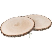 Baumscheibe aus Erle 40 - 46 x 3 cm - Rindenscheibe rund