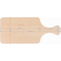 Personalisiertes FSC® Holz Schneidebrett mit Griff 32...
