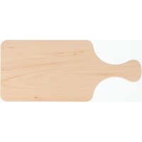 Personalized FSC® wooden cutting board with handle 32 x 14 x 1.2 cm with branding