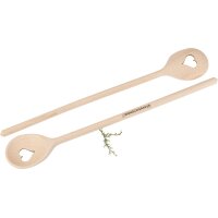 Personalized cooking spoon 30 cm with heart in round bowl...