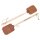 Customized wooden fly swatter with leather swatter and laser engraving up to 5 cm²