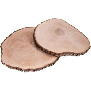 Bark slice alder round approx. 46 - 51 x 2.5 cm raw
