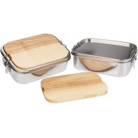Waterproof stainless steel lunch box 1200ml with FSC®...