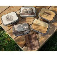 Wasserdichte Edelstahl Lunchbox 1200ml mit Massivholz Schneidebrett aus FSC® Esche geölt