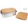 Wasserdichte Edelstahl Lunchbox 1200ml mit Massivholz Schneidebrett aus FSC® Esche geölt