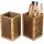 Wooden tea light / ambient light made of oiled oak with stripe pattern