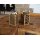 Wooden tea light / ambient light made of oiled oak with stripe pattern