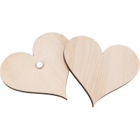 Swiss stone pine heart with magnet, 9 x 8.2 x 0.5 cm -...