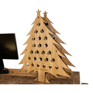Wooden Beer Advent Calendar made of oiled oak FSC® with desired name