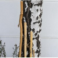 Handmade shepherds crook made of hazelnut wood with hemp cord - walking stick 85 cm