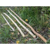 Handmade shepherds crook made of hazelnut wood with hemp...