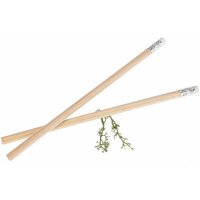 Unbehandelter Holzbleistift mit Radiergummi - 187 x 7 mm...