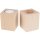 Tealight holder square plain beech 55 x 55 x 70 mm