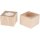 Tealight holder square plain beech 55 x 55 x 40 mm