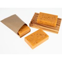 Seifenschalen Set mit Eselmilchseife eckig Winterzauber 100g