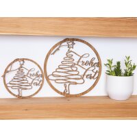 Holz Wandbild / Türkranz Frohes Fest aus...