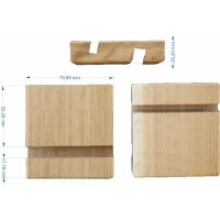 Smartphone- und Tablet-Halter aus geölter Eiche | Nut 7 / 10 mm