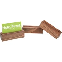 Tischaufsteller / Tischdisplay aus Nussbaum geölt - 10 x 3 x 3 cm