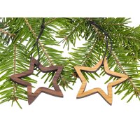 Wooden Christmas tree decoration - Star in star