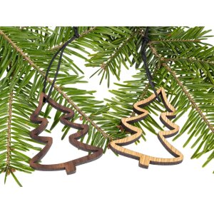 Holz Weihnachtsbaumschmuck - Tannenbaum im Tannenbaum Eiche geölt FSC®