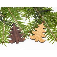 Holz Weihnachtsbaumschmuck - Tannenbaum mit Sternspitze...