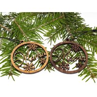 Holz Weihnachtsbaumschmuck - Weihnachtskugel für...