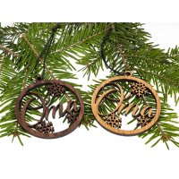 Wooden Christmas tree decoration - Christmas bauble for...