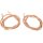 Leather strap / square strap - L 100 cm - 2.5 mm thick - natural/light brown