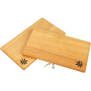 Schneidebrett aus geöltem FSC® Kirschholz - 26 x 15 x 1 cm - Edelweiß