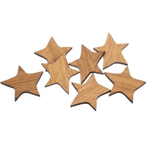 Holz Streuartikel für Weihnachten - Stern aus FSC® Eiche geölt 49 x 52 x 5mm