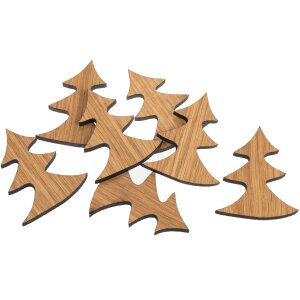 Holz Streuartikel für Weihnachten - Tanne aus FSC® Eiche geölt 50 x 61 x 5mm