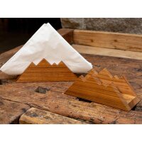 Wooden napkin holder mountains made of oiled cherry wood...