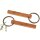 Oiled Cherry Wood Keychain – Stick Shape with Brass Ring – 8×8×65 mm