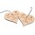 Swiss stone pine heart with cord hemp cord and engraving "Im glad to have you as my dad"
