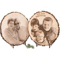 Baumscheibe Erle mit Gravur 28–32 cm –...