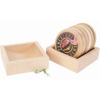 Bierdeckelhalter aus Buchenholz – Aufsteller 12,5 x...