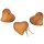 Wooden hand flatterer - Oiled cherry - Heart shape curved 5 x 5.5 x 3.3 cm