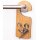 Holz-Türanhänger - Klinkenschild aus FSC® Eiche geölt - Smilie mit Schlüsselhaken